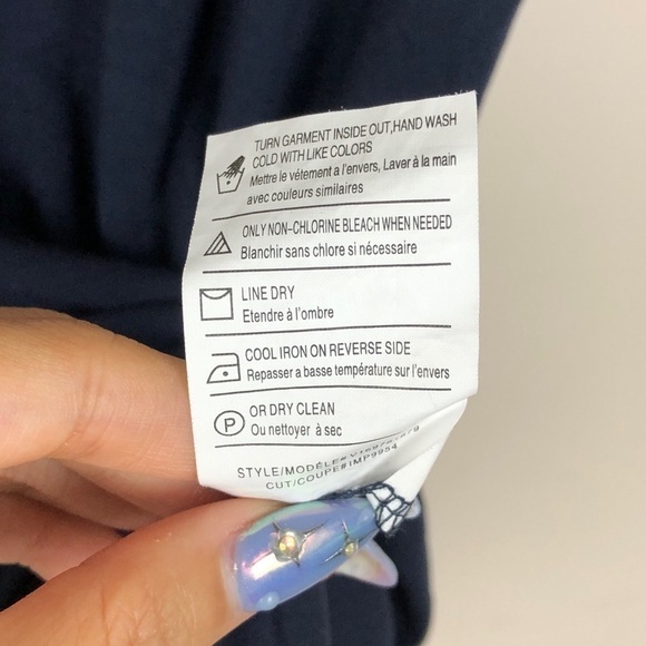 Vince navy blue modal short sleeve classic tee shirt t-shirt - Picture 6 of 6